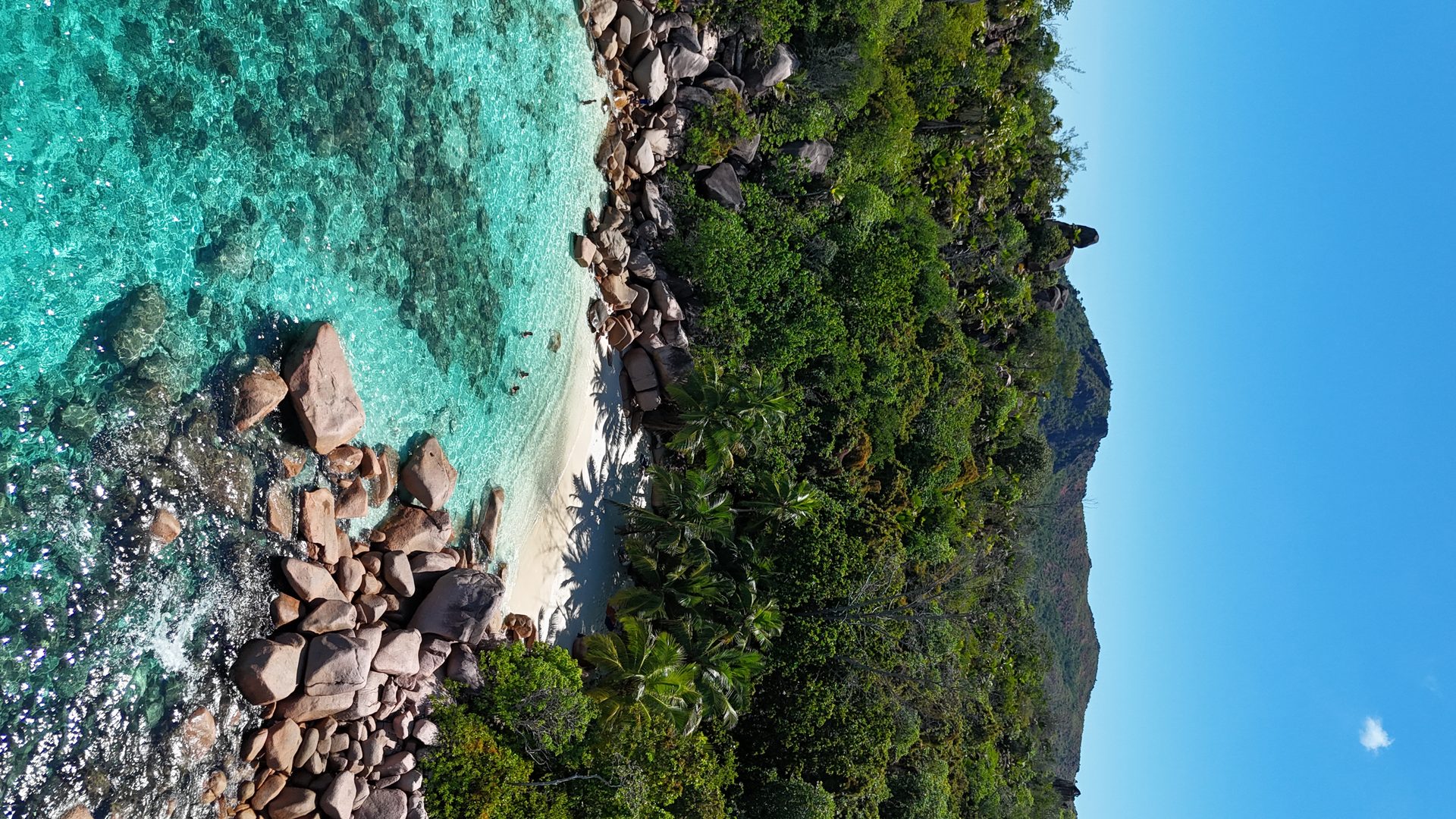 Vista aerea delle Seychelles